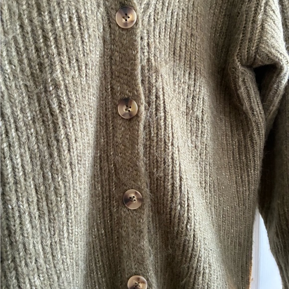 Olive Green Z Supply Josie Women’s Cardigan Sweater Size Large - Picture 2 of 10